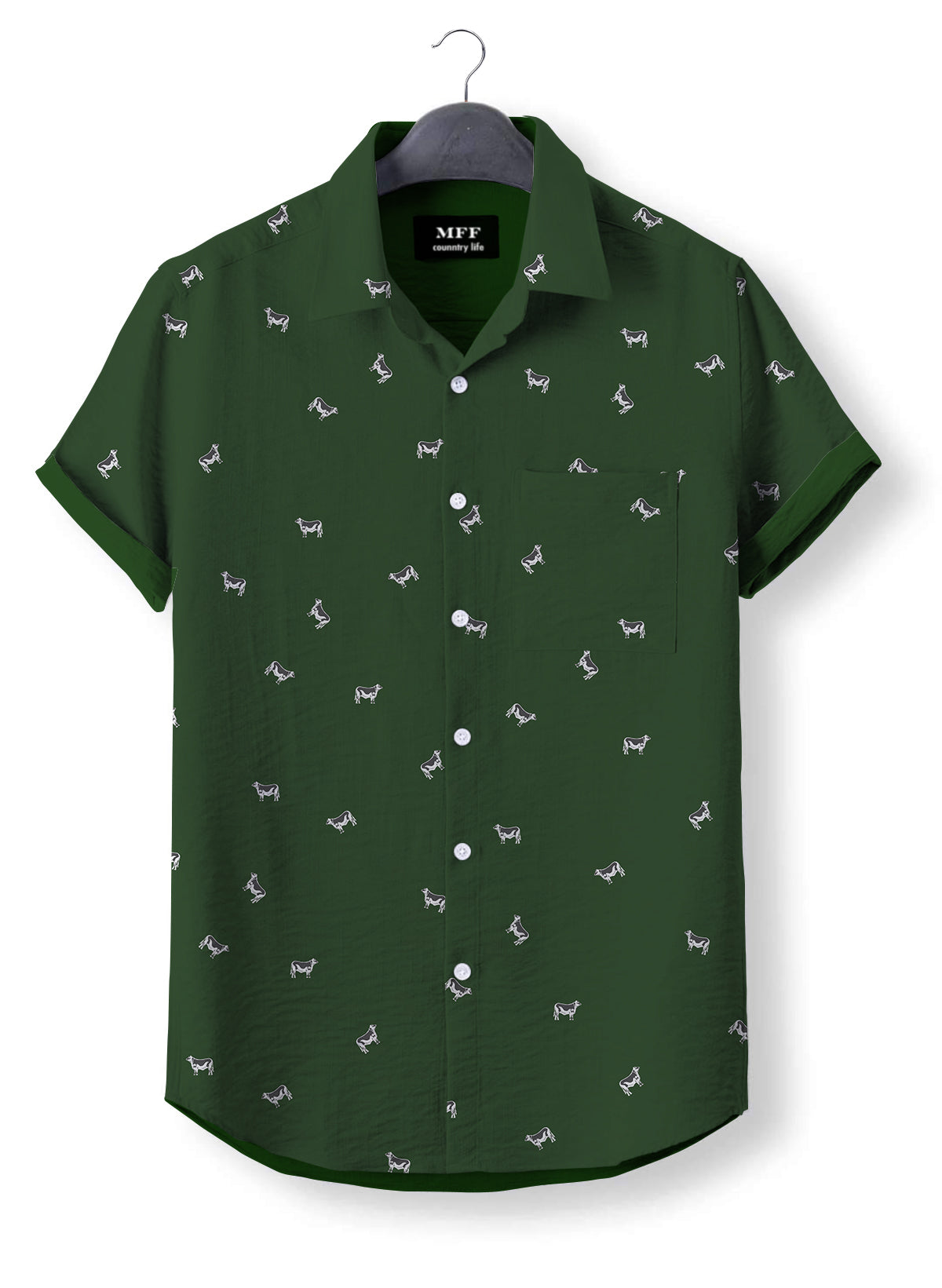 Cattle icon pattern - Button Down Shirts for adult and youth - myfunfarm