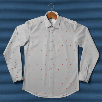Ayrshires cattle icon pattern - Men's Casual Long Sleeve Shirt - myfunfarm