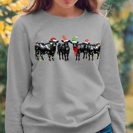 Cattle Merry Christmas Lights - Unisex Hoodie, Sweatshirt , t-shirt