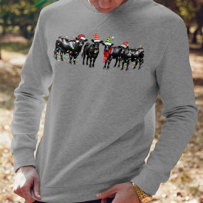 Cattle Merry Christmas Lights - Unisex Hoodie, Sweatshirt , t-shirt