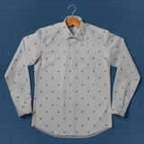 Highland cattle pattern - Men's Casual Long Sleeve Shirt