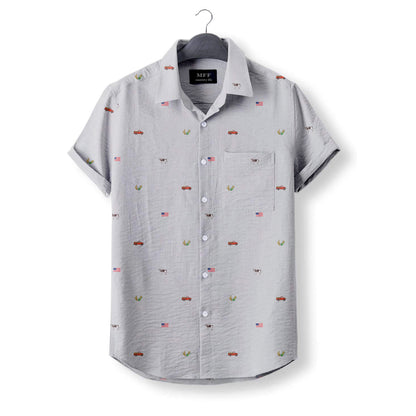 American Farmer Pattern- Button Down Shirts for farmers