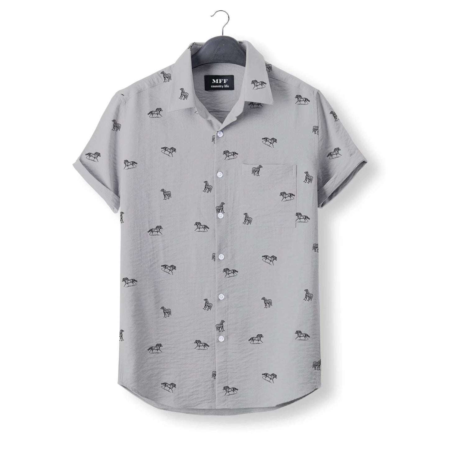 Pony Horse icon pattern - Button Down Shirts - myfunfarm