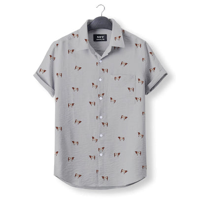 Shorthorn cattle cattle icon pattern - Button Down Shirts for farmers