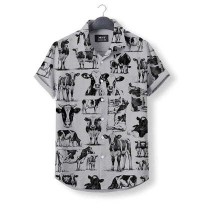 Dairy cow pattern - Hawaiian Shirt for adult and youth - myfunfarm