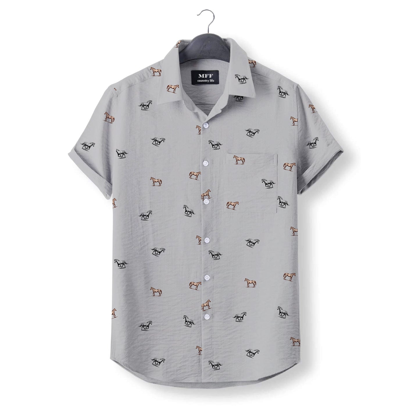 Horse icon pattern - Button Down Shirts - myfunfarm