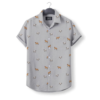 Brahman cattle icon pattern - Button Down Shirts for farmers - myfunfarm