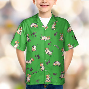 Cute Cow pattern - Hawaiian Shirt, Shorts for Kid