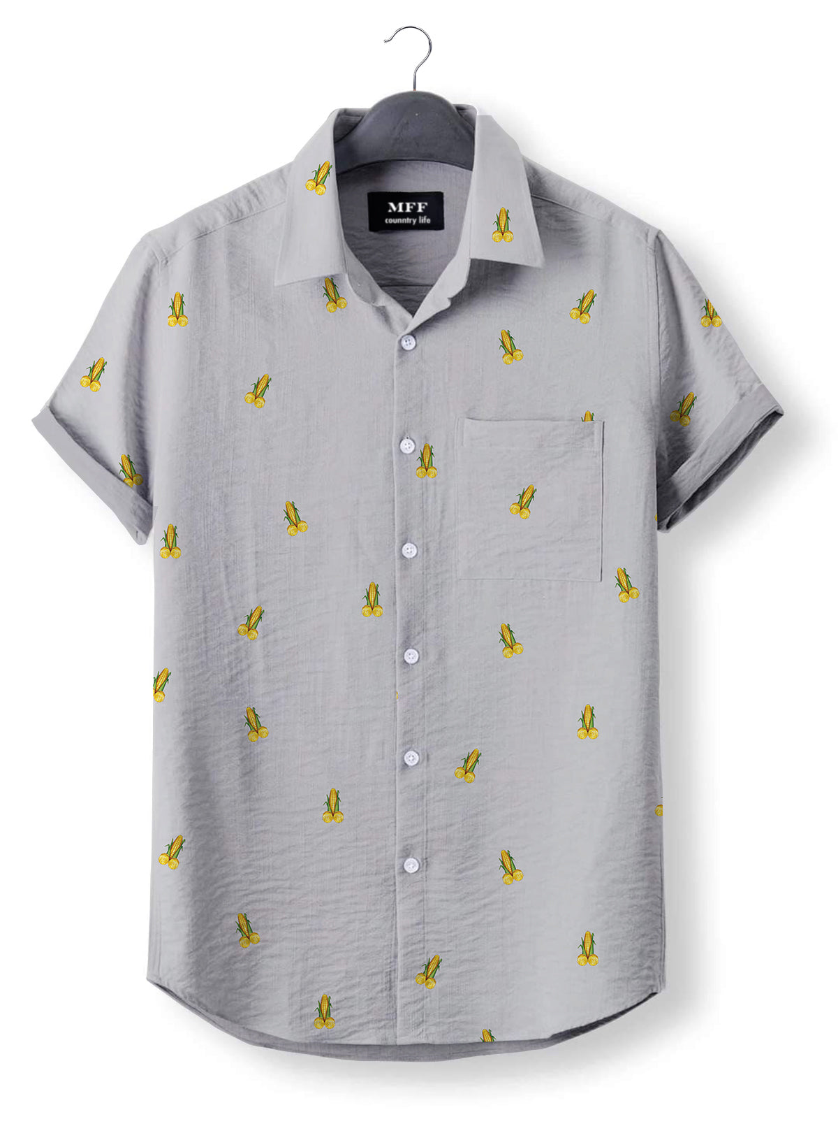 Corn icon pattern - Button Down Shirts