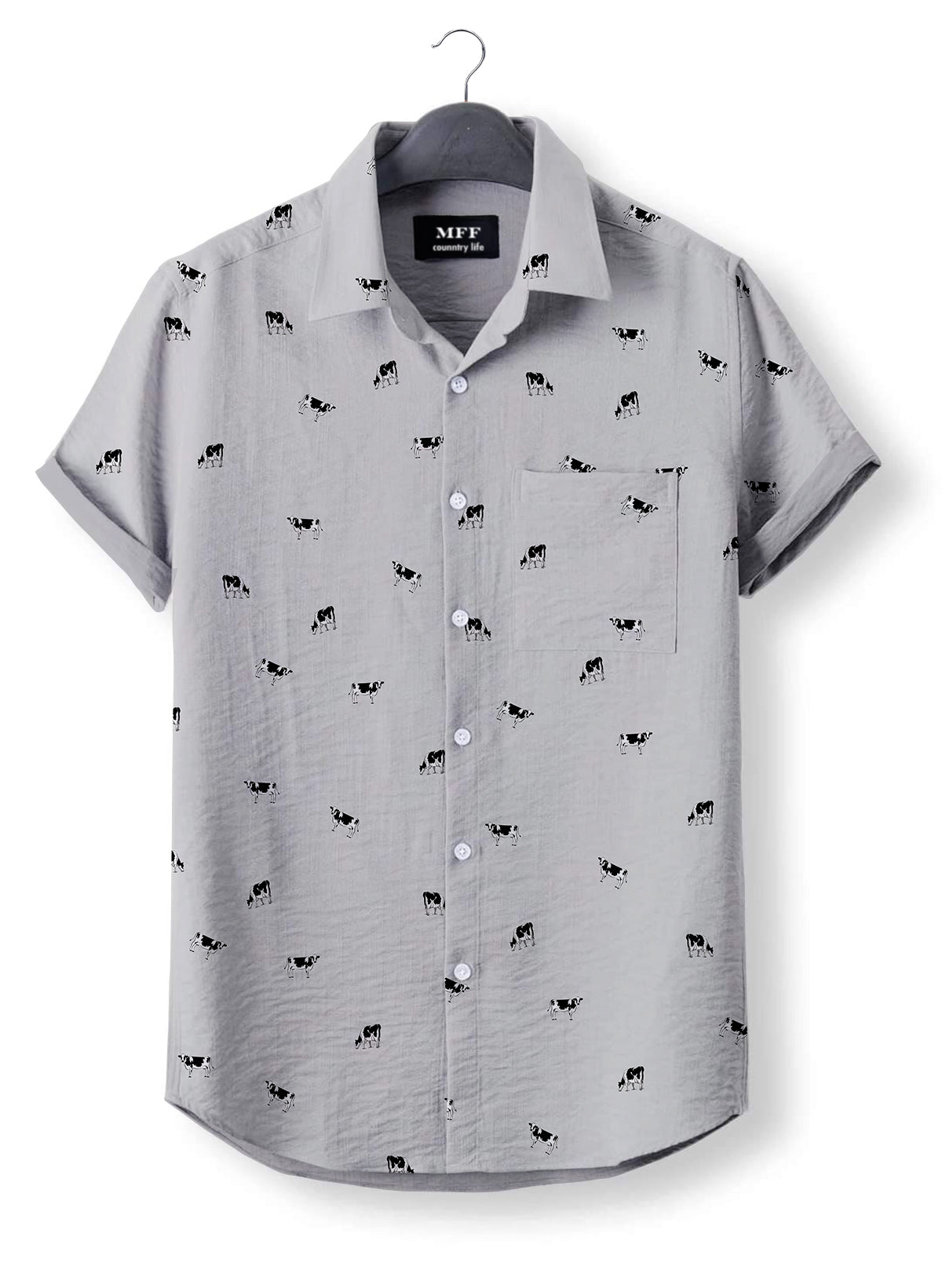 Dairy cow icon pattern - Button Down Shirts for farmers - myfunfarm