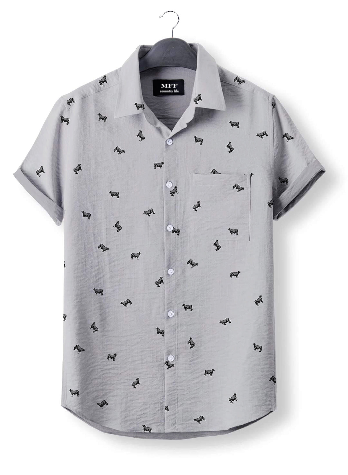 Cattle icon pattern - Button Down Shirts for adult and youth - myfunfarm