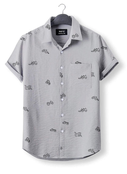 Tractor icon pattern - Button Down Shirts - myfunfarm