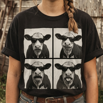 Photobooth Hereford cattle Unisex T-Shirt,  Funny Cow Comfort Colors Shirt