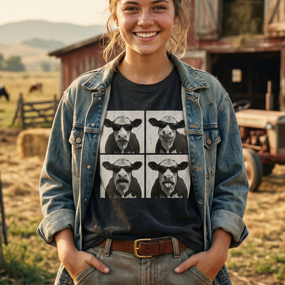 Photobooth Hereford cattle Unisex T-Shirt,  Funny Cow Comfort Colors Shirt