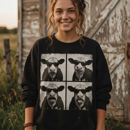 Photobooth Hereford cattle Unisex T-Shirt,  Funny Cow Comfort Colors Shirt