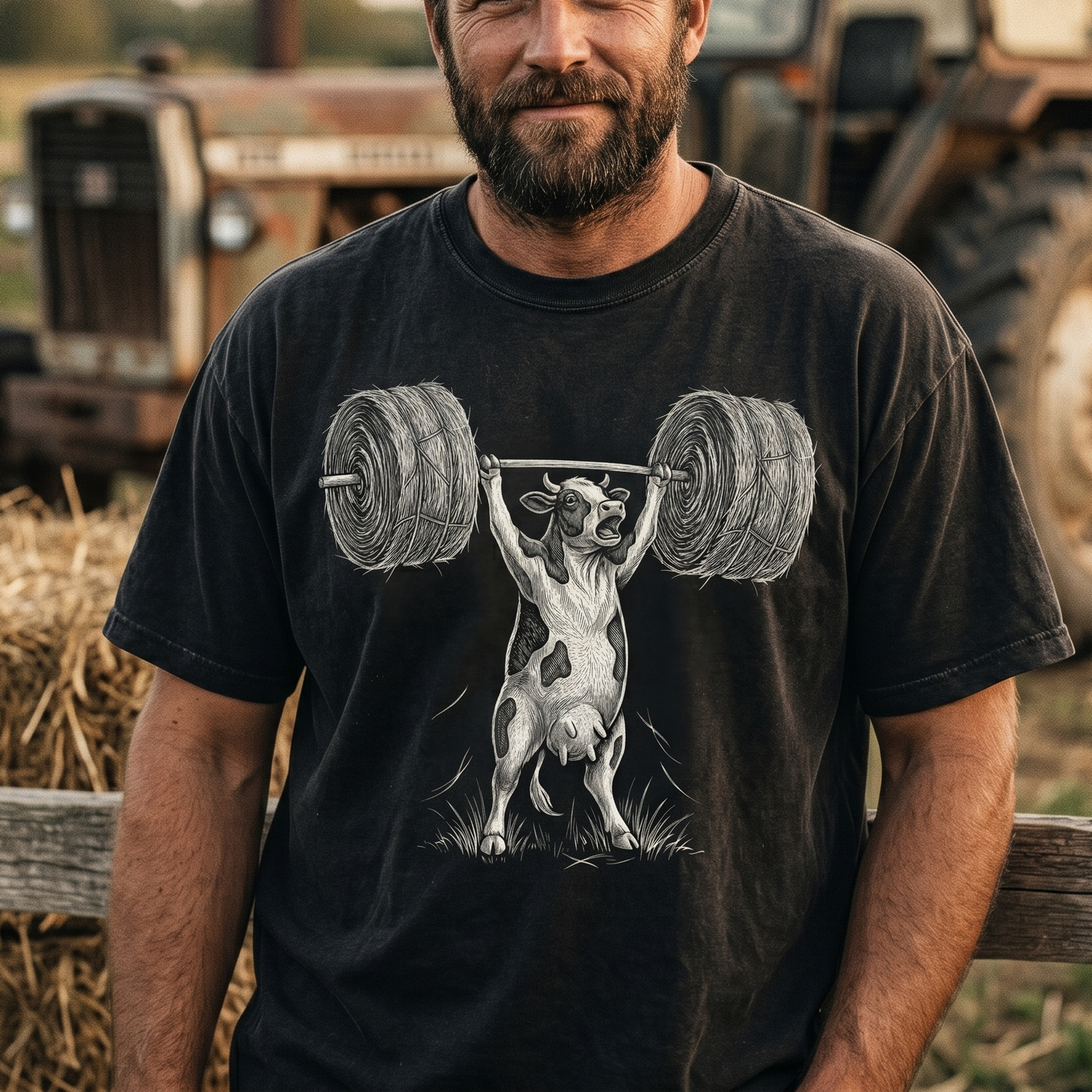 Funny Cow Workout Unisex T-Shirt for Farmers