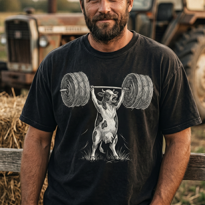 Funny Cow Workout Unisex T-Shirt for Farmers