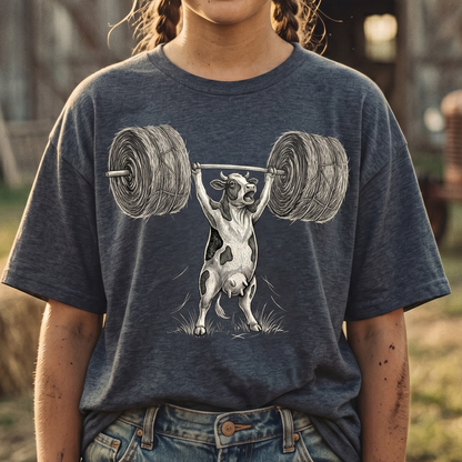 Funny Cow Workout Unisex T-Shirt for Farmers