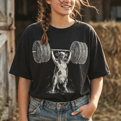 Funny Cow Workout Unisex T-Shirt for Farmers
