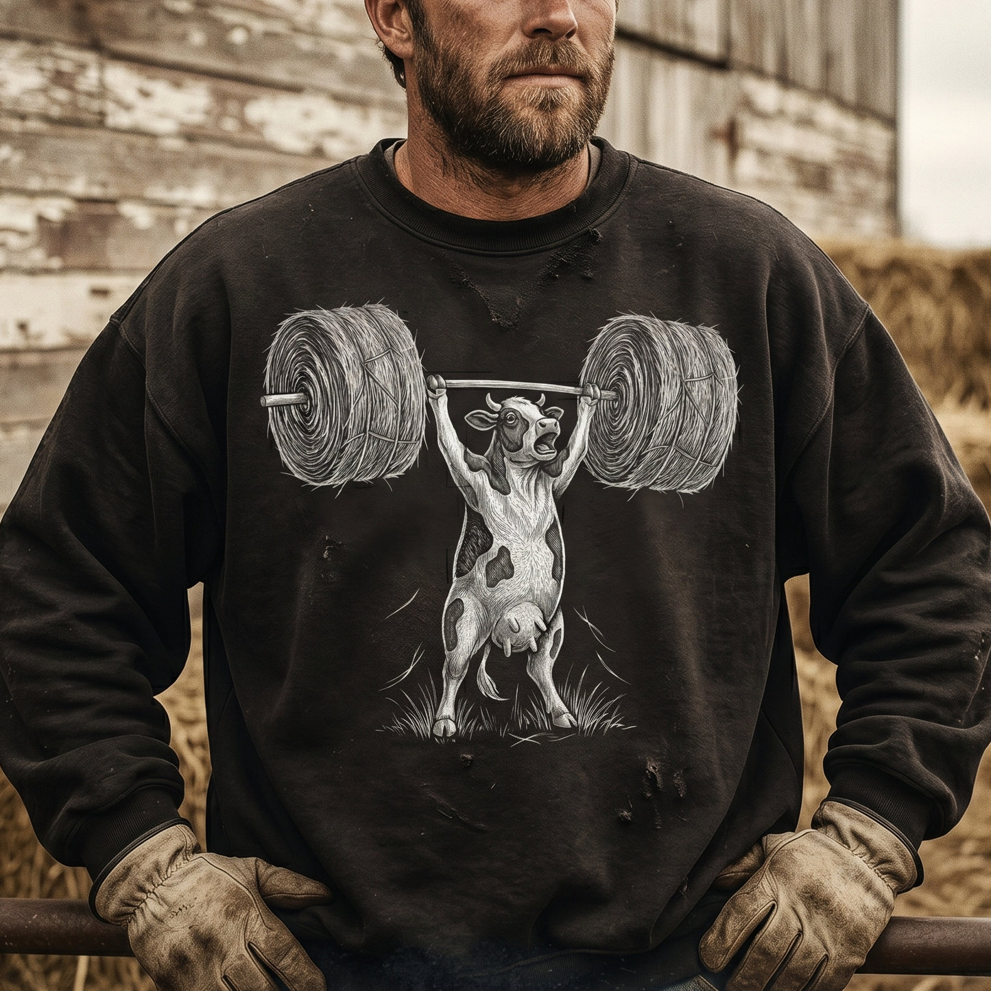 Funny Cow Workout Unisex T-Shirt for Farmers