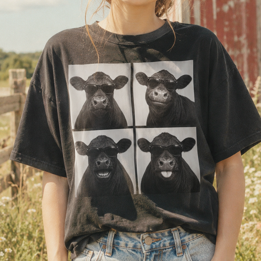 Photobooth Angus black Unisex T-Shirt,  Funny Cow Comfort Colors Shirt