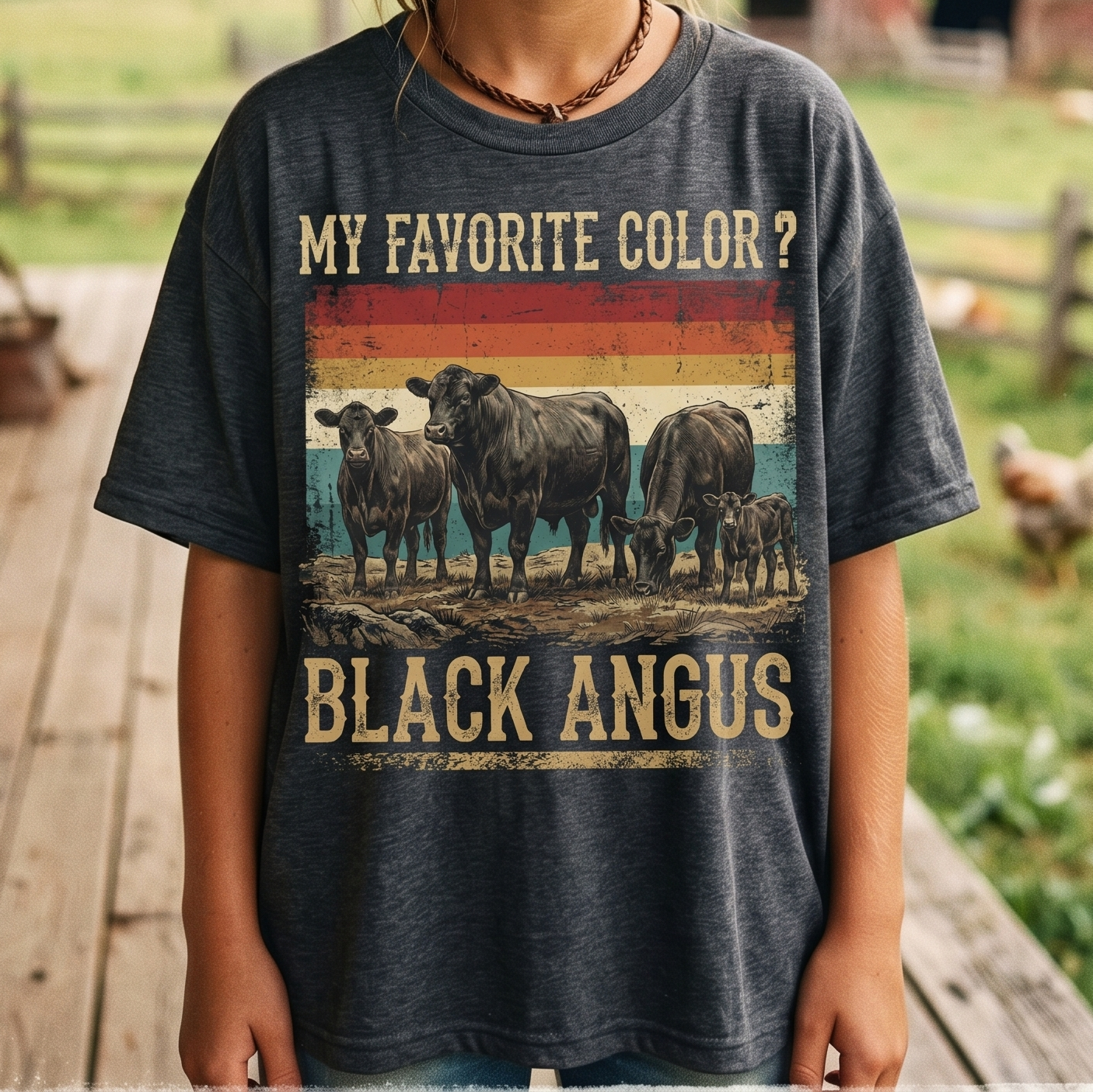 My favorite color Black Angus Unisex T-Shirt,  Funny Cow Comfort Colors Shirt