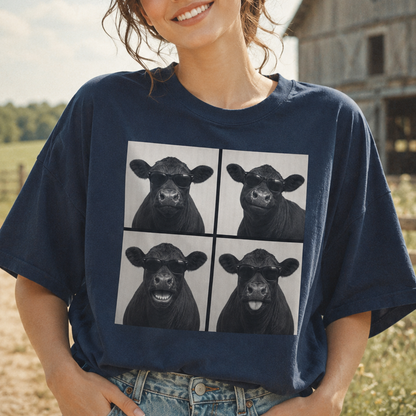 Photobooth Angus black Unisex T-Shirt,  Funny Cow Comfort Colors Shirt
