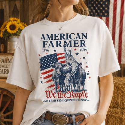 American Farmer 250th, We the people,  4th of July Patriotic Gifts Unisex T-Shirt