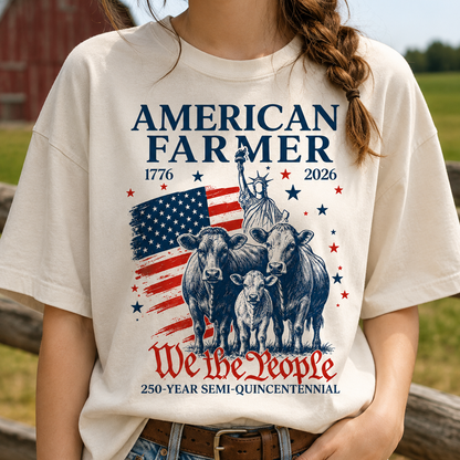 American Farmer 250th, We the people,  4th of July Patriotic Gifts Unisex T-Shirt
