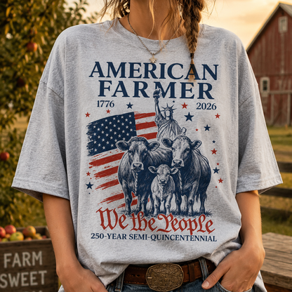 American Farmer 250th, We the people,  4th of July Patriotic Gifts Unisex T-Shirt