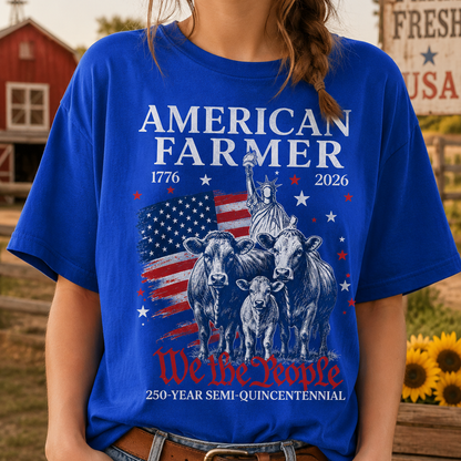 American Farmer 250th, We the people,  4th of July Patriotic Gifts Unisex T-Shirt