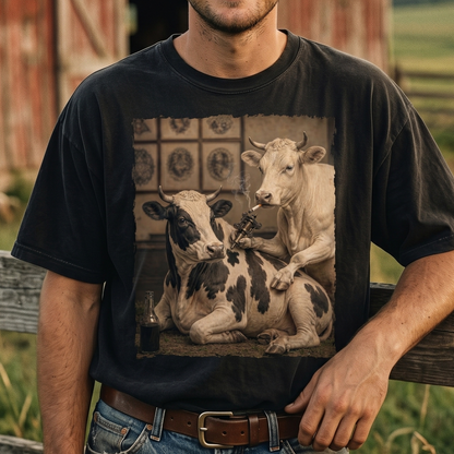 Cow Tattoo Artist Funny Meme Comfort Colors unisex T-Shirt