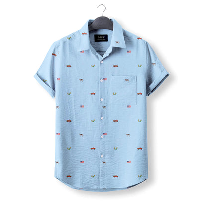 American Farmer Pattern- Button Down Shirts for farmers