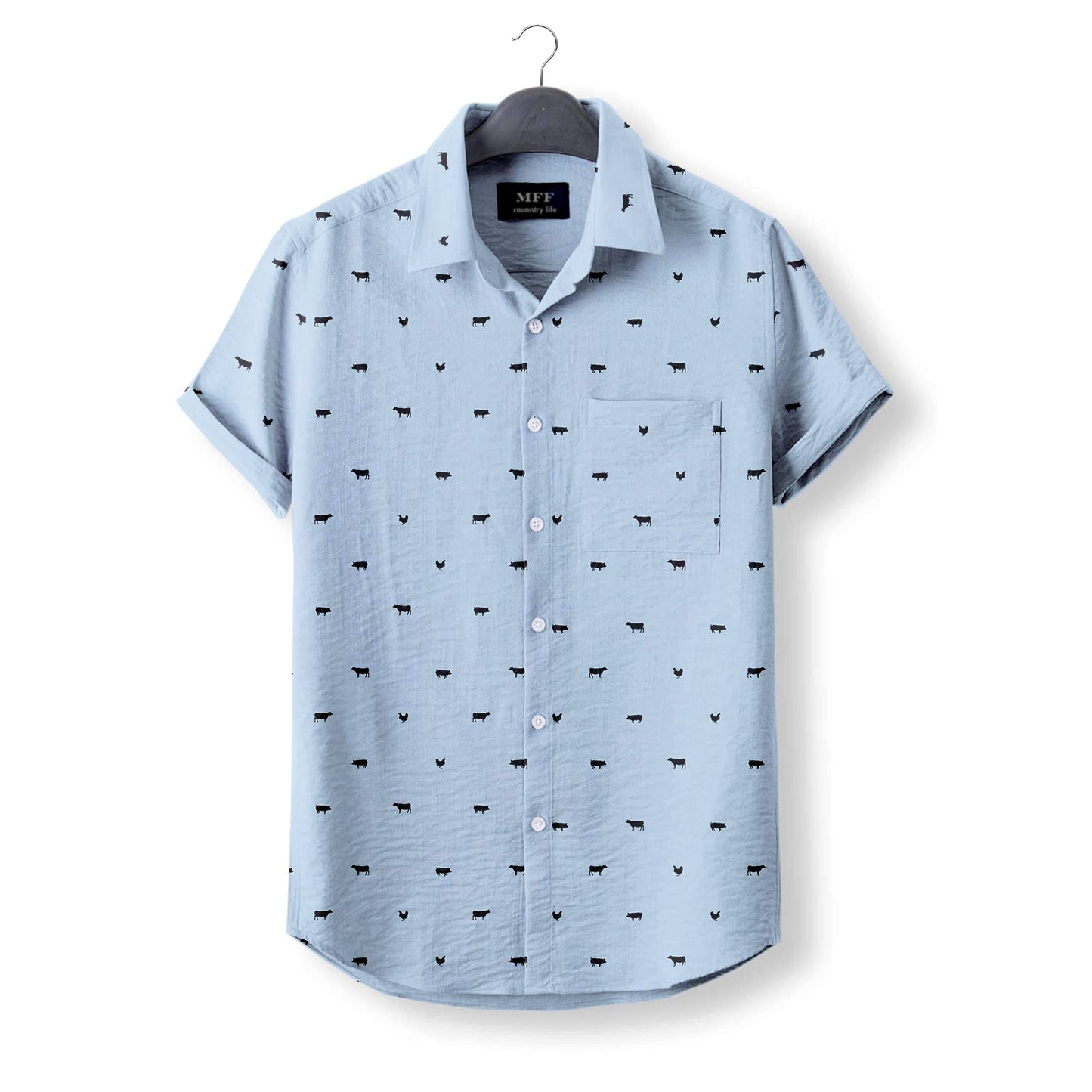 Livestock icon Pattern- Button Down Shirts for farmers