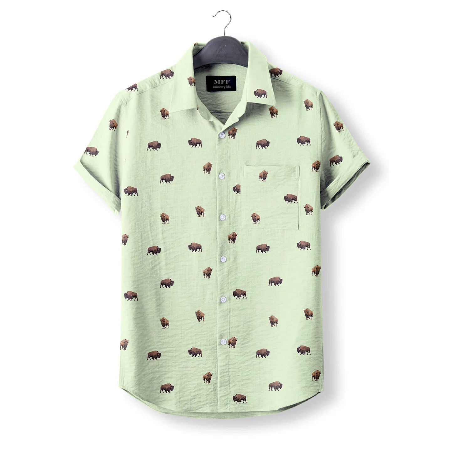 American Buffalo icon pattern - Button Down Shirts