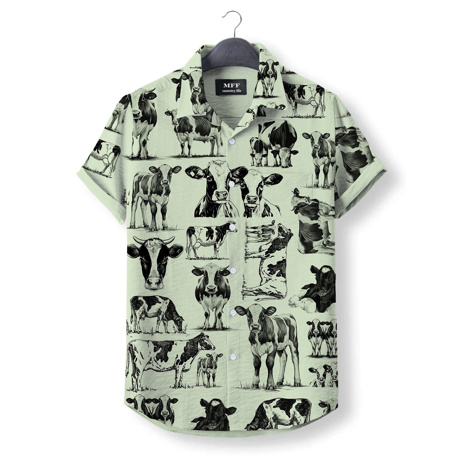 Dairy cow pattern - Hawaiian Shirt for adult and youth - myfunfarm