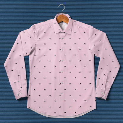 Dairy cow icon pattern - Men's Casual Long Sleeve Shirt - myfunfarm
