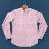 Highland cattle pattern - Men's Casual Long Sleeve Shirt