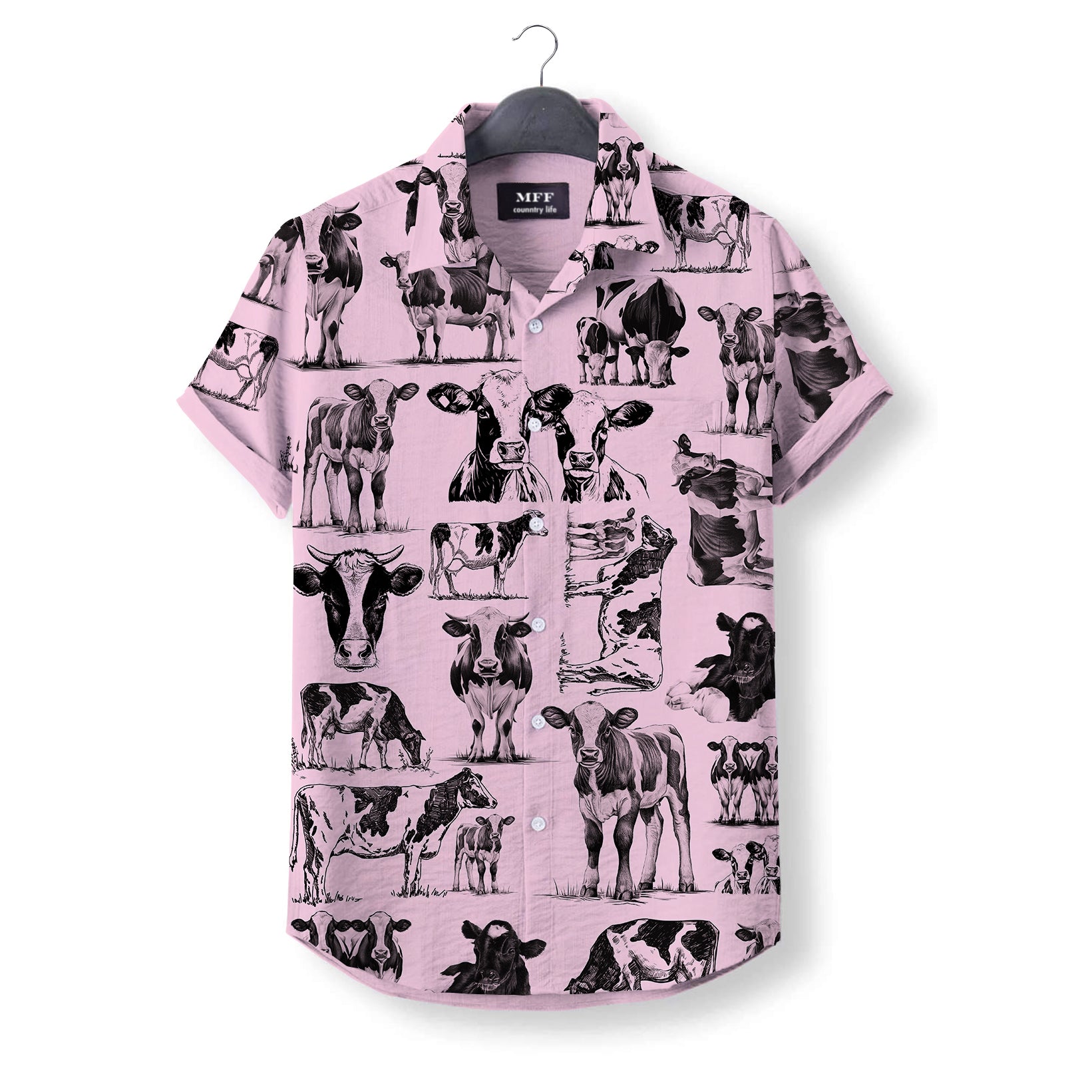 Dairy cow pattern - Hawaiian Shirt for adult and youth - myfunfarm