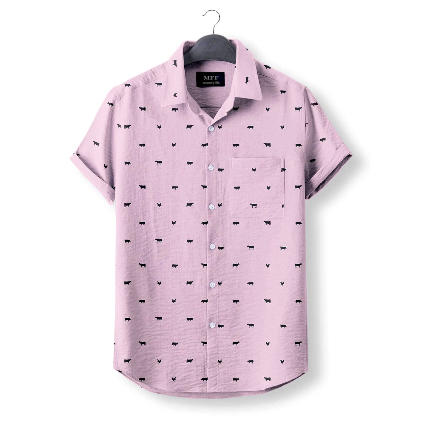 Livestock icon Pattern- Button Down Shirts for farmers