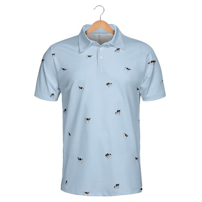Dairy Cattle icon pattern -Men's and Women's Polo Shirts - myfunfarm