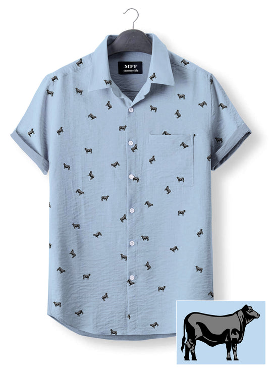 Cattle icon pattern - Button Down Shirts for adult and youth
