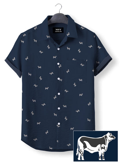Cattle icon pattern - Button Down Shirts for adult and youth - myfunfarm