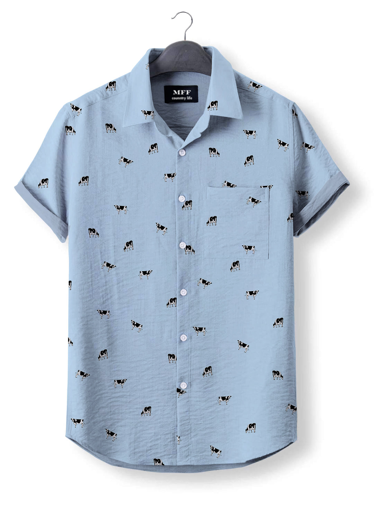Dairy cow icon pattern - Button Down Shirts for farmers - myfunfarm