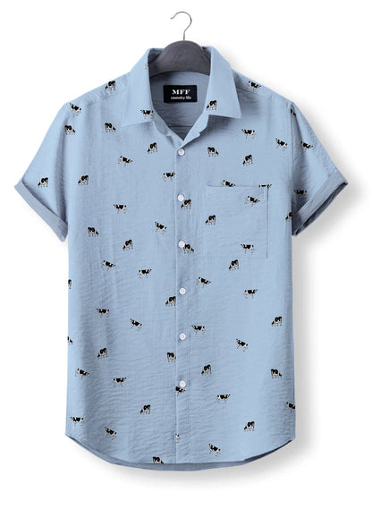 Dairy cow icon pattern - Button Down Shirts for farmers - myfunfarm