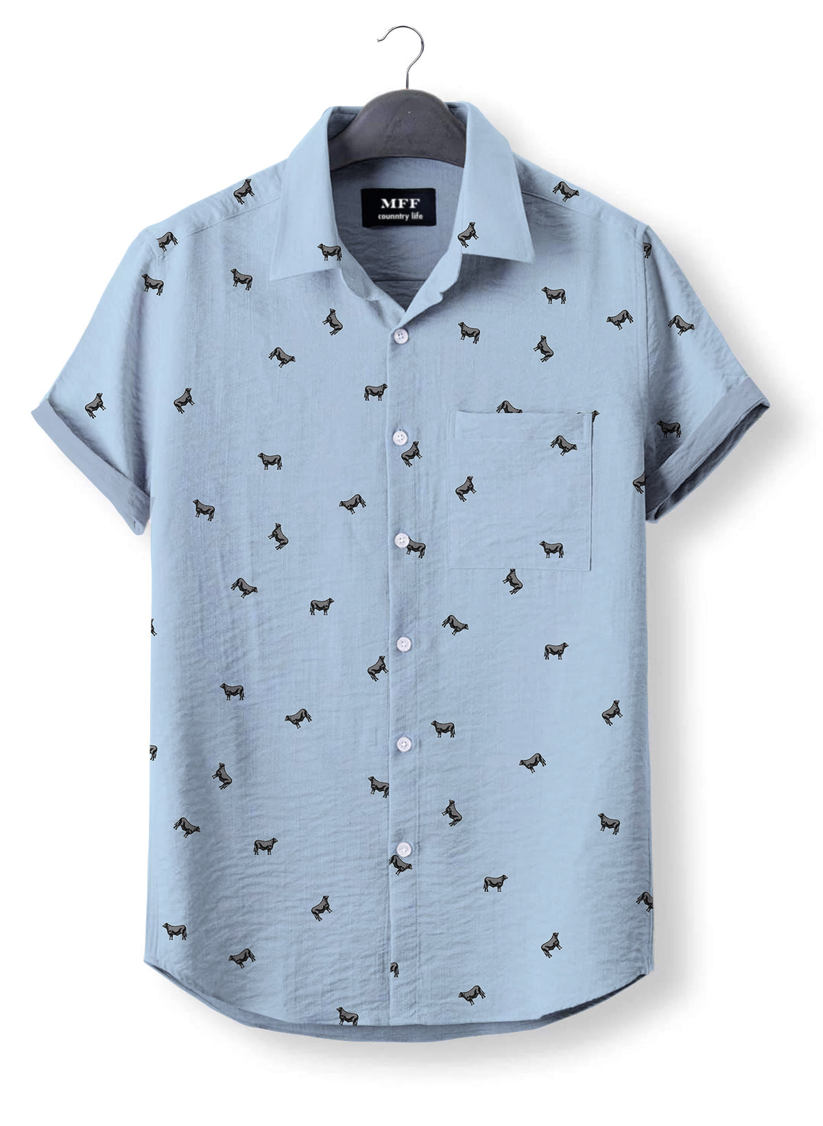 Cattle icon pattern - Button Down Shirts for adult and youth - myfunfarm