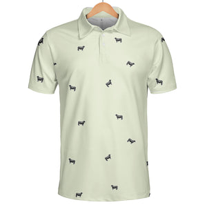 Cattle icon pattern -Men's and Women's Polo Shirts (Lightweight)