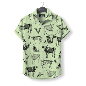 Cow Skeleton - Button Down Shirts for farmers