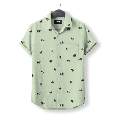 Black Angus Cattle icon pattern - Button Down Shirts for farmers