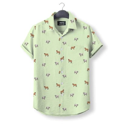 Brahman cattle icon pattern - Button Down Shirts for farmers - myfunfarm
